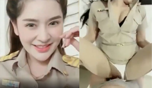 คุณครู แหกให้ควยแทงหี เย็ดสด ซอยเน้นๆ คาชุดราชการรัดติ้ว แจ่มมาก
