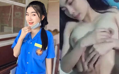 สาวอาชีวะ ชวนแฟนมาอึ๊บที่ห้อง เย็ดเร่าร้อนจัด ซอยกันสดๆ ไม่ใส่ถุง